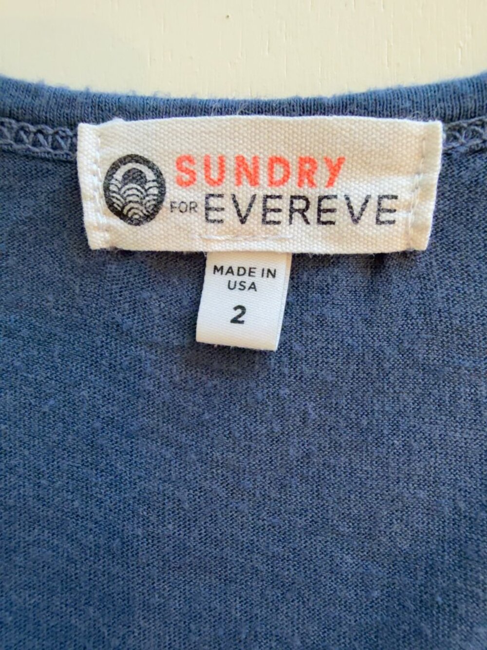 Sundry for Evereve Blue Tiered Maxi Dress | Made in USA | Size 2 - Picture 3 of 3